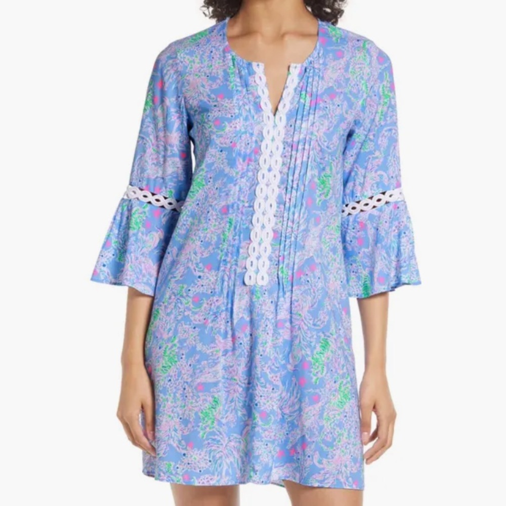 Lilly Pulitzer Hollie Women's
Multicolor Tunic Dress 3/4 Sleeve
Casual size XL